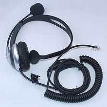 Load image into Gallery viewer, Callez C300C1 Corded Telephone Headset Monaural, Call Center RJ9 Headphones with Noise Canceling Mic, Compatible for Plantronics M10 M12 M22 MX10 Amplifiers or Cisco 7940 7942 7971 Office IP Phones
