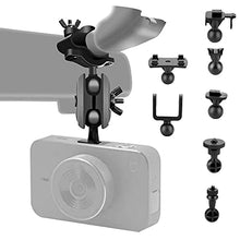 Load image into Gallery viewer, Dash Cam Mirror Mount Kit with 10+ Different Joints Suitable for APEMAN, YI 2.7&quot;, Vantrue N2 Pro, AUKEY, Rexing V1, Crosstour, Peztio Etc Dash Cam and Car DVR Camera GPS.
