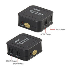 Load image into Gallery viewer, Tendak Digital Optical Audio Splitter SPDIF/Toslink 1 in to 3 Out Powered Amplifier Supports 5.1CH/ LPCM2.0/ DTS/Dolby-AC3
