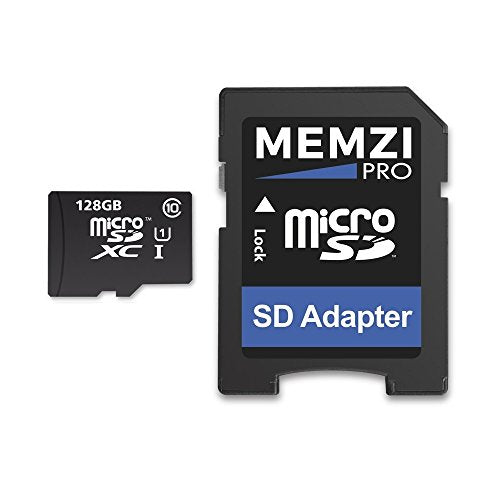 MEMZI PRO 128GB 80MB/s Class 10 Micro SDXC Memory Card with SD Adapter for Samsung Galaxy Tab S6/S5e/S4/S3/S2/Active2, Tab A/E, Galaxy Book/Book2, View/View2 Tablet PC's