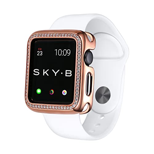 SKYB Halo Protective Jewelry Case for Apple Watch Series 1, 2, 3, 4, 5, 6, SE Devices - Rose Gold Color for 38mm Apple Watch