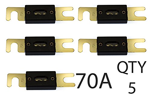 VOODOO 70 Amp ANL Inline Fuse Car Audio for Fuse Holder (5 Pack)