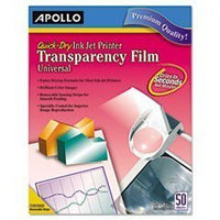 MotivationUSA Quick-Dry Transparency Film, Removable Sensing Stripe, Letter, Clear, 50/Box