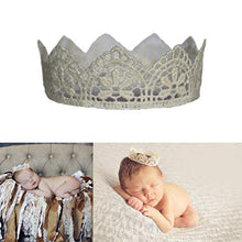 Load image into Gallery viewer, Mini Lace Crown, Newborn Photography Prop (Ivory)

