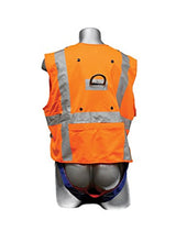 Load image into Gallery viewer, Elk River 55393 Polyester Freedom 3 D-Ring Vest Harness with Mating Buckle and Fall Indicator, Fits Medium to X-Large, Orange
