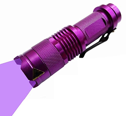 WAYLLSHINE Zoomable Scalable 395 nm Ultra Violet UV Flashlight Blacklight, High Power LED 3 Mode 10 Yard Long Range UV Flashlight Blacklight, Pets Urine Detector, Stains, Odor Detector