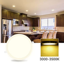 Load image into Gallery viewer, Yescom 7 Inch LED Recessed Light Ceiling Panel 1000LM Canless Downlight 3000-3500K Warm White 15W Ultra-thin Wafer Fixtures Lamp ROHS Certified
