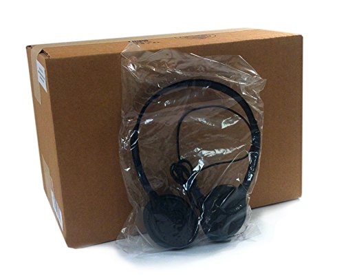 Encore ENC-313 Classroom Stereo Bulk Headphones with Leatherette Earpads - 25 Pack