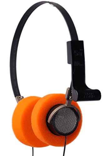 Star Lord Headphones Handmade Hi-Fi Stereo Headset Orange Ear Pad Steel Mesh Cosplay with 3.5mm Jack