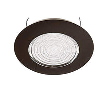 Load image into Gallery viewer, Nicor Lighting 6 Inch Oil Rubbed Bronze Recessed Shower Trim With Glass Fresnel Lens (17502 Ob)
