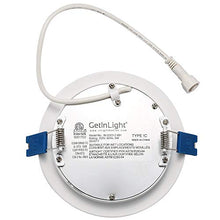 Load image into Gallery viewer, GetInLight Slim Dimmable 4 Inch LED Recessed Lighting, Round Ceiling Panel, Junction Box Included, 4000K(Bright White), 9W(45W Equivalent), 600lm, White Finished, cETLus Listed, IN-0303-2-WH-40
