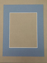 Load image into Gallery viewer, 22x28 Baltic Blue Picture Mat with White Core Bevel Cut for 16x20 Pictures
