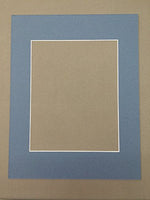 22x28 Baltic Blue Picture Mat with White Core Bevel Cut for 16x20 Pictures