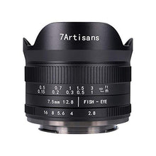 Load image into Gallery viewer, 7artisans 7.5mm f2.8 II APS-C Manual Fisheye Lens Compatible with Fujifilm X-Mount Camera X-A1, X-A2, X-at, X-M1, XM2, X-T1, X-T2, X-T10, X-Pro1, X-E1, X-E2
