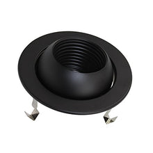 Load image into Gallery viewer, 4&quot; Inch Recessed Ceiling CAN Light MR16 Metal Retractable Adjustable Eyeball low voltage Trim BLACK
