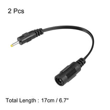 Load image into Gallery viewer, uxcell 2pcs DC Power Cable Connectors 17cm for CCTV Security Camera Adapter Female 5.5mmx2.1mm to Male 2.5mmx0.7mm
