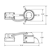 Load image into Gallery viewer, Juno Lighting IC1RLED G4 09LM 120 FRPC 4&quot; IC Rated Remodel Recessed Housing, 30K, 90CRI, 900 lm, 120V, Bright White
