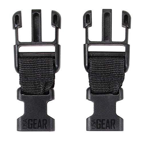 USA Gear Camera Strap Adapter Connectors Camera System, Neck Strap to Camera Harness Strap, Large Male Adapter to Small Female Adapter, Set of Two