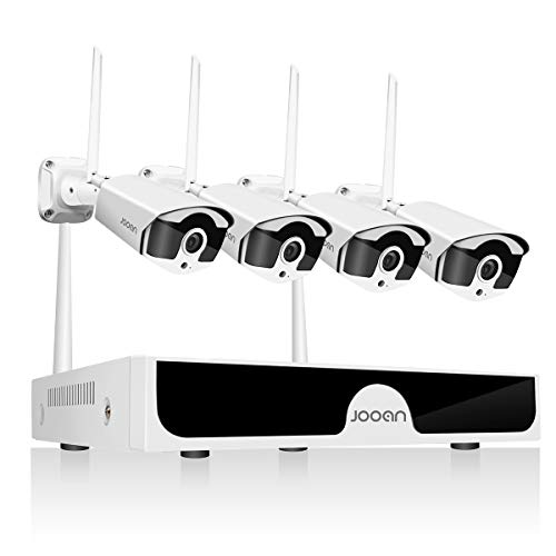 JOOAN 3MP Security Camera System Wireless,8CH NVR 1296P Security System(Clear Than 1080P) with Audio,Great Night Vision, Motion Detection Email Alarm