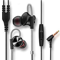 Over Ear in Ear Noise Ia Running Headphone solating Sport Headphones Earbuds Earphones w/Remote and Mic Wired Stereo Workout for Jogging Gym Exercise Cell Phone Ear Buds Black (3 Piece)