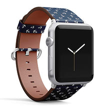 Load image into Gallery viewer, Compatible with Big Apple Watch 42mm, 44mm, 45mm (All Series) Leather Watch Wrist Band Strap Bracelet with Adapters (Anchors)
