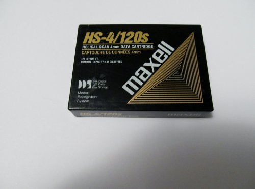 Maxell HS-4/120s DAT DDS-2 Data Cartridge. 1PK DDS2 DAT 4MM 120M 4/8GB TAPE CARTRIDGE TAPMED. DAT DDS-2 - 4GB (Native) / 8GB (Compressed)