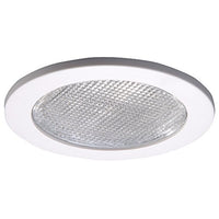 HALO 4055WH E26 Series Recessed Lighting Shower Trim with Prismatic Glass Lens, 4 In, White