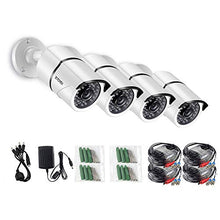 Load image into Gallery viewer, ZOSI 4 Pack 1080P 2.0MP Outdoor Indoor 3.6mm 36PCS Infrared IR Lens Day Night CCTV IR Cut Surveillance Security Camera Compatible for TVI DVR
