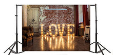 Load image into Gallery viewer, Baocicco Interior Wedding 12x10ft Background Valentines with Love Word Led Light Decor Old House Red Brick Wall Wooden Floor Backdrops Simple Romantic Marriage Confession Love
