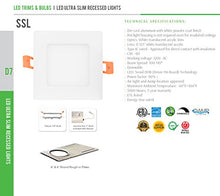 Load image into Gallery viewer, Westgate Lighting 15W 6 Inch Ultra Thin Slim Recessed Lighting Kit Square Shaped Dimmable LED Retrofit Downlight - External Junction Box Included - 5 Year (1 Pack 4000K Neutral White)
