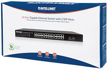 Load image into Gallery viewer, Intellinet 24-Port Gigabit Ethernet Switch with 2 SFP Ports
