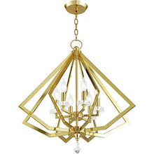 Load image into Gallery viewer, Livex Lighting 50666-02 Chandelier, Polished Brass
