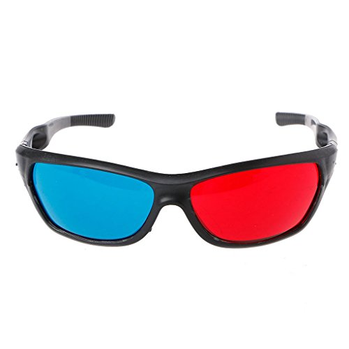 ForHe 1 Pair Anaglyph Red and Blue 3D Glasses for Movie Game DVD Video TV Theater Glasses
