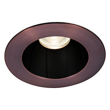 Load image into Gallery viewer, WAC Lighting HR3LEDT118PS840BCB Tesla PRO 3.5&quot; LED Round Open Reflector Trim with Light Engine 4000K Narrow Beam, (80+ CRI), Specular Black/Copper Bronze
