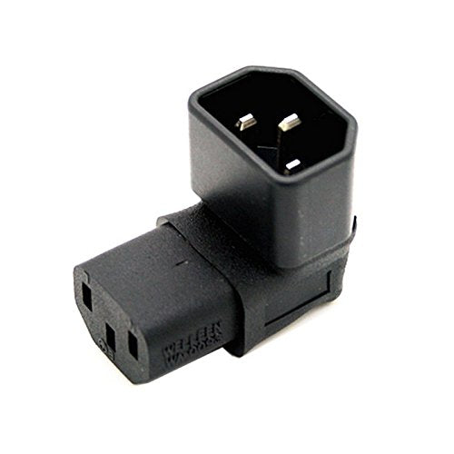 CY IEC Male C14 to Up Direction Right Angled 90 Degree IEC Female C13 Power Extension Adapter