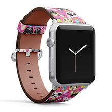 Load image into Gallery viewer, Compatible with Small Apple Watch 38mm, 40mm, 41mm (All Series) Leather Watch Wrist Band Strap Bracelet with Adapters (Cute Dogs Collection)
