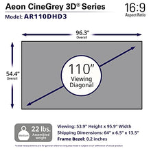 Load image into Gallery viewer, Elite Screens Edge Free Ambient Light Rejecting Fixed Frame Projection Projector Screen,Aeon CineGrey 3D Series, 110-inch 16:9 for Home Theater, Movie and Office Presentations AR110DHD3, Black
