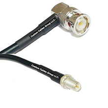 Load image into Gallery viewer, 50 feet RFC195 KSR195 Silver Plated BNC Male Angle to RP-SMA Female RF Coaxial Cable
