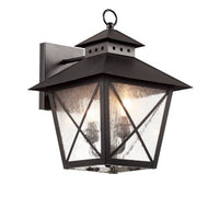 Trans Globe Imports 40172 BK Transitional Two Light Wall Lantern from Circa Collection in Black Finish,