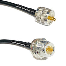 Load image into Gallery viewer, 10 feet RFC195 KSR195 Silver Plated PL259 UHF Male to N Female Bulkhead RF Coaxial Cable
