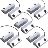 UHPPOTE NC Wired Window Magnetic Contact Sensor Detector Switch for GSM Home Alarm Security (Pack of 5)