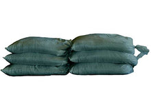 Load image into Gallery viewer, Sand Bags - Empty Woven Polypropylene Sandbags with Built-in Ties, UV Protection; Size: 14&quot; x 26&quot;, Qty of 100 (Green)
