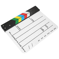 Taidda- Not Easy to Break Clapperboard Durable Colorful Wood Director Clapperboard Made of Acrylic Organic Material for MovieColor Bar Whiteboard Pav1Cwe4