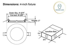 Load image into Gallery viewer, HAISHI 4-Inch 9W 120V Recessed Ultra Thin Ceiling LED Downlight Air Tight Retrofit Slim IC Rated ETL Energy Star 750 Lumens 3000K
