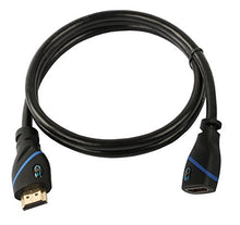 Load image into Gallery viewer, 1.5 FT (0.4 M) High Speed HDMI Cable Male to Female with Ethernet Black (1.5 Feet/0.4 Meters) Supports 4K 30Hz, 3D, 1080p and Audio Return CNE544908 (10 Pack)
