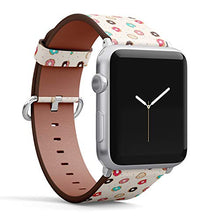 Load image into Gallery viewer, Compatible with Small Apple Watch 38mm, 40mm, 41mm (All Series) Leather Watch Wrist Band Strap Bracelet with Adapters (Donuts)
