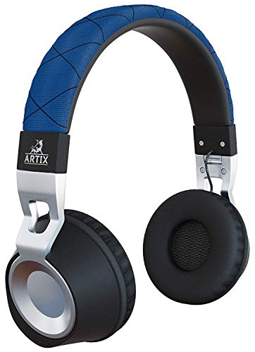 ARTIX CL650 Headphones On-Ear Wired Earphones, Lightweight, Foldable, Adjustable Headset w/Built in Microphone for Travel, Sport, Kids, Teen Adult (Blue)
