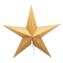 Load image into Gallery viewer, Indian Handmade Yellow Paper Star Lantern Lamp Christmas Festive Foldable Paper Hanging Paper Star Lamps
