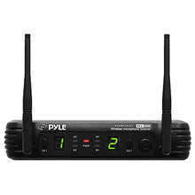 Load image into Gallery viewer, Pyle 2 Channel Wireless Microphone System   Portable Uhf Digital Audio Mic Set With 2 Headset, 2 Lav
