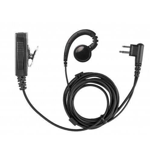 Swivel 2-Wire Earpiece and Microphone Headset Accessory for Motorola 2-Pin CLS1110 1410 CP200D HYT TC-508 Bearcom BC130 BC95 BC250D Two-Way Radios